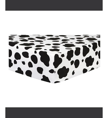 Trend Lab Cow Print Flannel Fitted Crib Sheet by