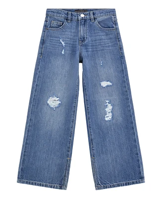 Guess Big Girl Denim 90s Fit Distressed Jeans