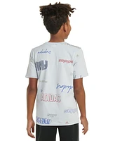 adidas Big Boys Cotton Short-Sleeve Printed Lineage Love T-Shirt