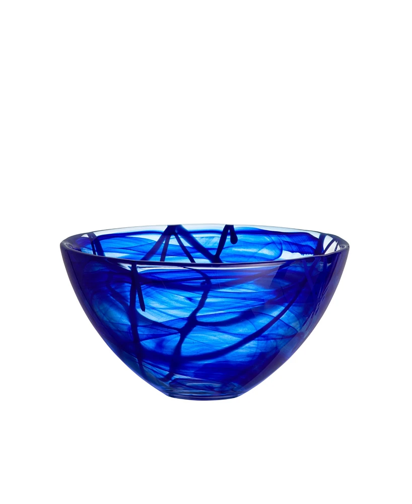 Kosta Boda 9.1" Contrast Blue Decor Bowl