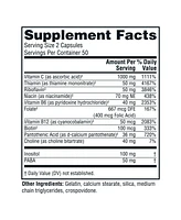Twinlab Stress B-Complex Caps - Complete B-Complex & 1000 mg Vitamin C - Energy Support Supplement with Vitamin B12 and B6-100 Capsules (Pack of 2)