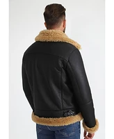 Furniq Uk Men's Shearling Raf B3 Aviator Jacket