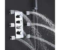 Luxury Thermostatic Mixer Shower System Combo Set Shower Head And Handshower
