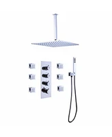 Streamdale Furniture Luxury Thermostatic Mixer Shower System Combo Set Shower Head And Handshower