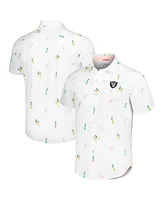 Tommy Bahama Men's Las Vegas Raiders Nova Wave Flocktail Button-Up Shirt