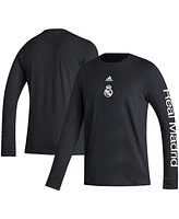 Adidas Men's Real Madrid Team Crest Long Sleeve T-Shirt