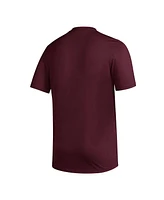 Adidas Men's Maroon Mississippi State Bulldogs Exit Velocity Baseball Pregame Aeroready T-Shirt