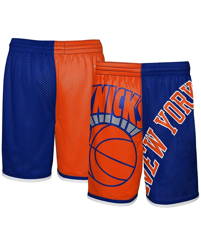 Mitchell & Ness Big Boys and Girls / New York Knicks Hardwood Classics Face 5.0 Shorts