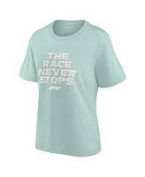 Fanatics Women's Green Formula 1 Floral Slogan T-Shirt