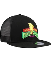 New Era Men's Black Power Rangers 9FIFTY Snapback Trucker Hat