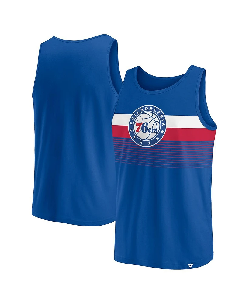 Fanatics Men's Royal Philadelphia 76ers Wild Game Tank Top