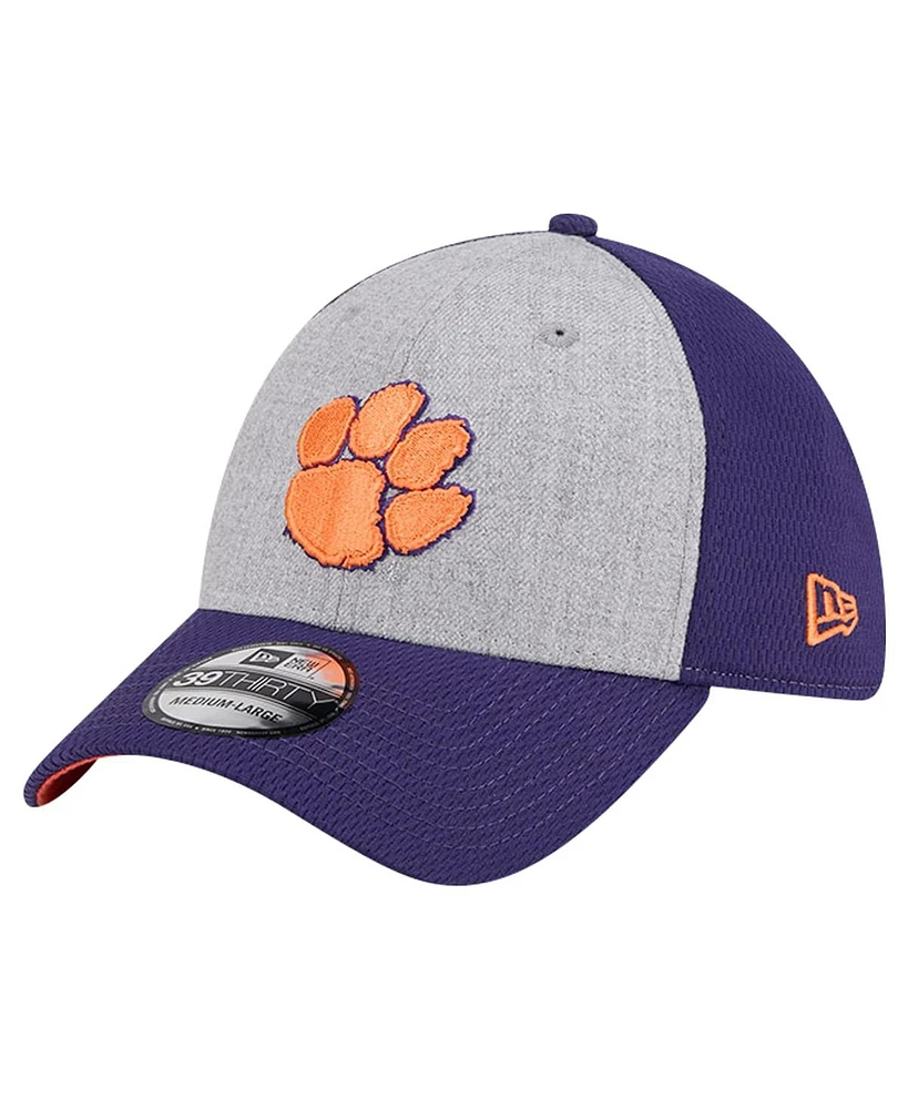 New Era Men's Heather Gray/Purple Clemson Tigers Two-Tone 39THIRTY Flex Hat