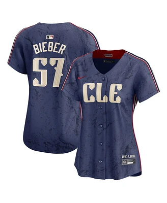 Nike Women's Shane Bieber Navy Cleveland Guardians 2024 City Connect Limited Jersey