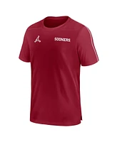 Jordan Men's Crimson Oklahoma Sooners 2024 Sideline Coach Performance Top