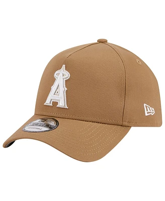 New Era Men's Khaki Los Angeles Angels A-Frame 9FORTY Adjustable Hat