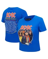 Freeze Max Women's Royal Ac/Dc Highway to Tour 1979 Baby Doll Cropped T-Shirt