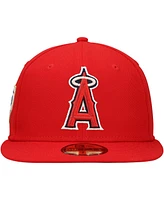 New Era Men's Red Los Angeles Angels Jackie Robinson Day Side Patch 59FIFTY Fitted Hat