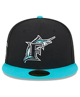 New Era Men's Black Florida Marlins Big League Chew Team 59FIFTY Fitted Hat
