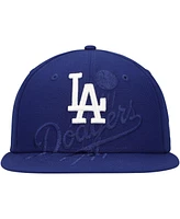 New Era Men's Royal Los Angeles Dodgers Shadow Logo 59FIFTY Fitted Hat