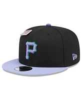 New Era Men's Black/Purple Pittsburgh Pirates Grape Big League Chew Flavor Pack 9FIFTY Snapback Hat