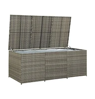 vidaXL Patio Storage Box Poly Rattan 70.9"x35.4"x27.6