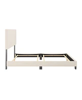 Amber & Emily Upholstered Modern Queen Boucle Bed