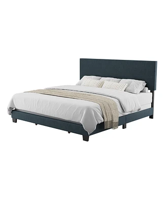 Amber & Emily Upholstered Modern King Bed