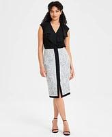 Kasper Petite Front-Slit Pencil Skirt