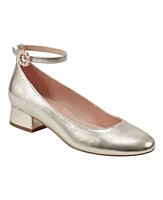 Bandolino Women's Lexy Ankle Strap Low Block Heel Pumps