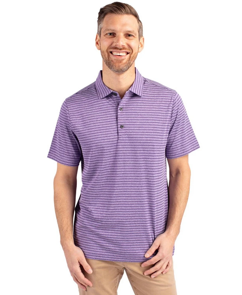 Cutter & Buck Big Tall Forge Eco Heather Stripe Stretch Recycled Polo Shirt