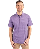 Cutter & Buck Big Tall Forge Eco Heather Stripe Stretch Recycled Polo Shirt