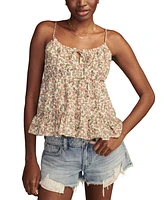 Lucky Brand Women's Floral-Print Tie-Front Swing Camisole