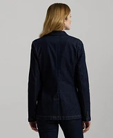 Lauren Ralph Women's One-Button Denim Blazer, Regular & Petite