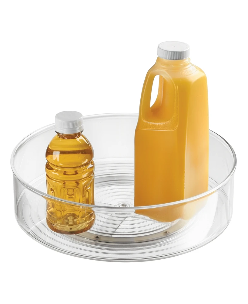 iDesign Plastic Lazy Susan Turntable Organizer, Pantry, Bathroom, General Storage and More, The Linus Collection-9, Clear