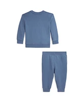 Polo Ralph Lauren Baby Boys Waffle Trim Sweatshirt Jogger Pant Set