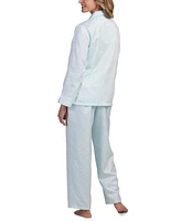 Miss Elaine Women's 2-Pc. Notched-Collar Pajamas Set