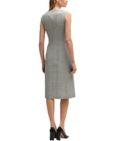 Boss by Hugo Women's Checked Crepe Wrap-Front Dress