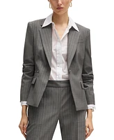 Boss by Hugo Women's Striped Slim-Fit Blazer