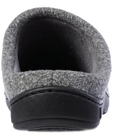 Isotoner Men's Heathered Cord Knit Jermaine Clog Slipper with Micro Terry Lining