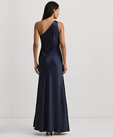 Lauren Ralph Women's One-Shoulder Satin Gown