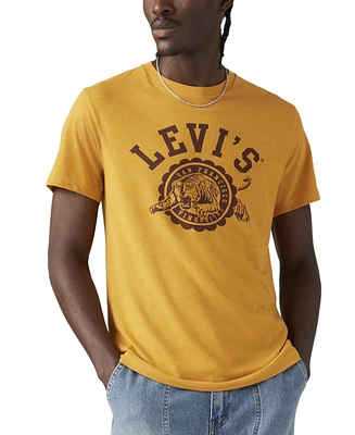 Levi's Men's Classic Standard-Fit Tiger Crest Logo Graphic T-Shirt