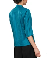 Alex Evenings Women's Asymmetrical Wrap Blouse