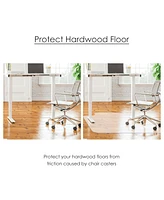 Yescom 48" x 36" Clear Pvc Floor Mat Protector w/ Lip for Hard Wood Floors Home Office Desk Chair