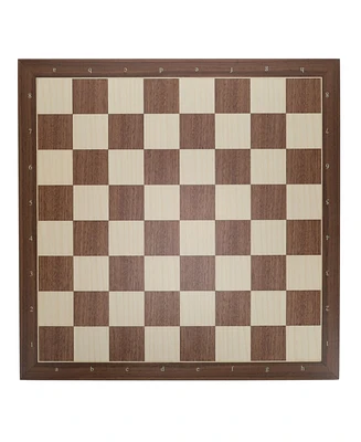 We Games Walnut and Sycamore Wooden Chess Board with Algebraic Notation