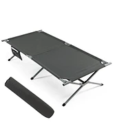 Sugift Extra Wide Folding Camping Bed with Carry Bag and Storage Bag