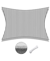 19x13 Ft 97% Uv Block Rectangle Hdpe Sun Shade Sail Canopy Outdoor Patio Pool