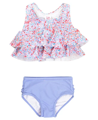 RuffleButts Little Girls Flounce Bikini