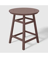 WestinTrends 5-Piece Hdpe Outdoor Patio Dining Bar Bistro Table Set with Counter High Round Stools