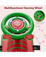 Costway 6V Electric Kids Ride On Train Motorized Toy w/ Track & 6 Wheels