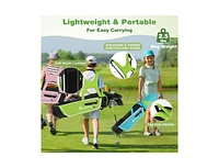 Slickblue Junior Complete Golf Club Set with Stand Bag Rain Hood